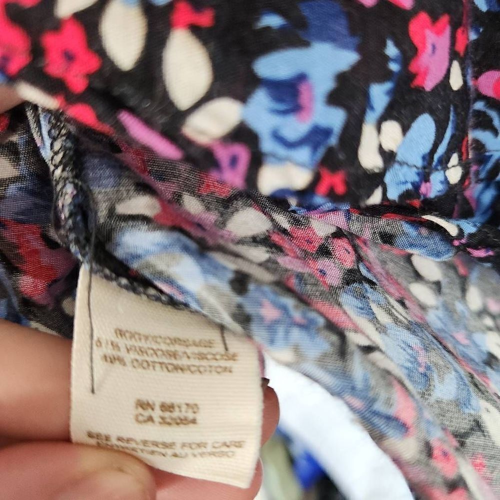 Free People Tiered Ruffle Tank Dress Floral Womens Size 2 Colorful Boho Y2K - Picture 11 of 12